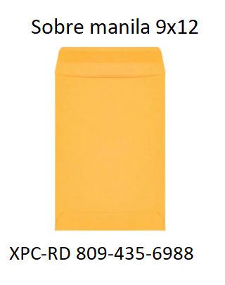 ventas de sobre manila 